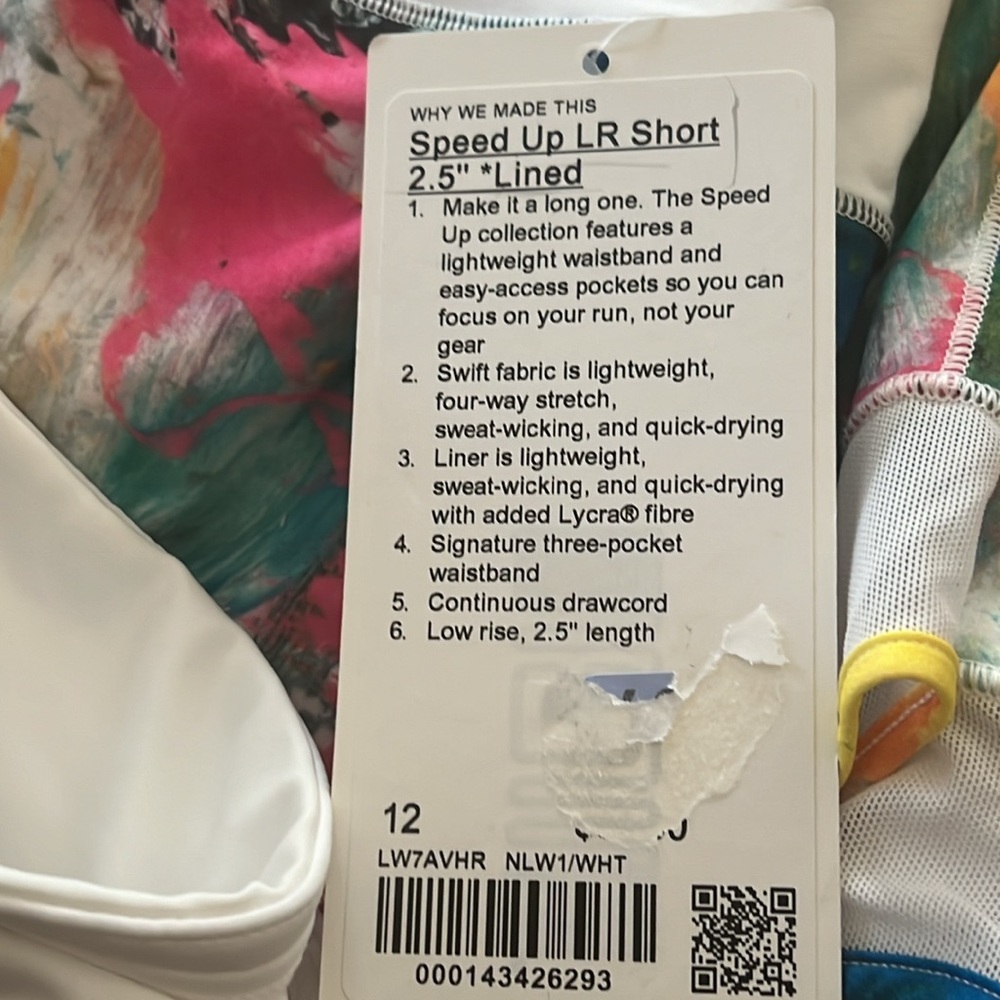 LULULEMON SPEED UP LOW RISE SHORT 2.5 LINED SIZE 12 NWT - Picture 7 of 7